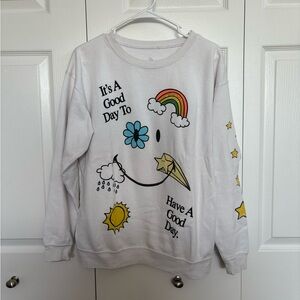 Pacsun White Graphic Sweatshirt